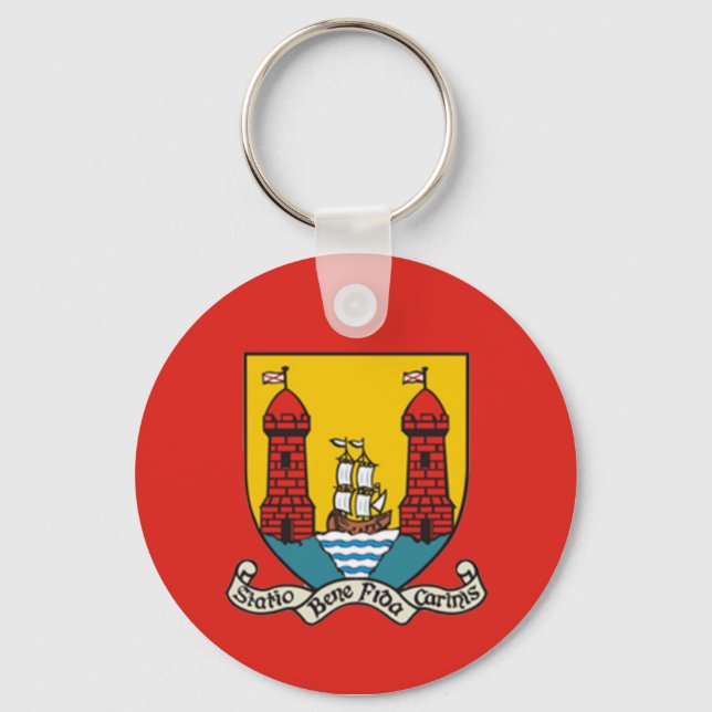 Cork Coat of Arms Key Ring (Front)