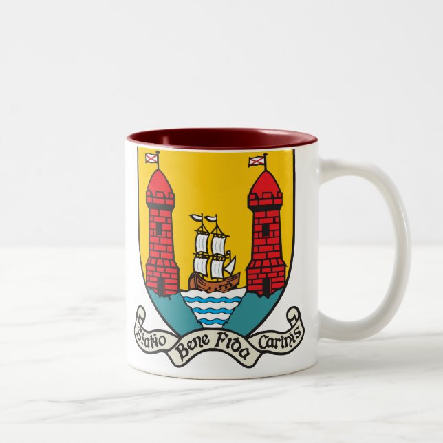 Cork Coat of Arms Two-Tone Coffee Mug (Right)
