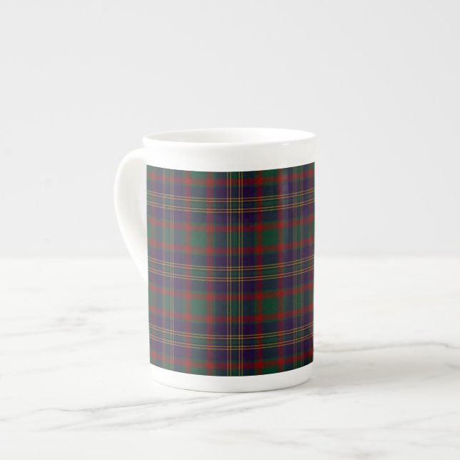Cork County Irish Tartan Bone China Mug (Front Left)