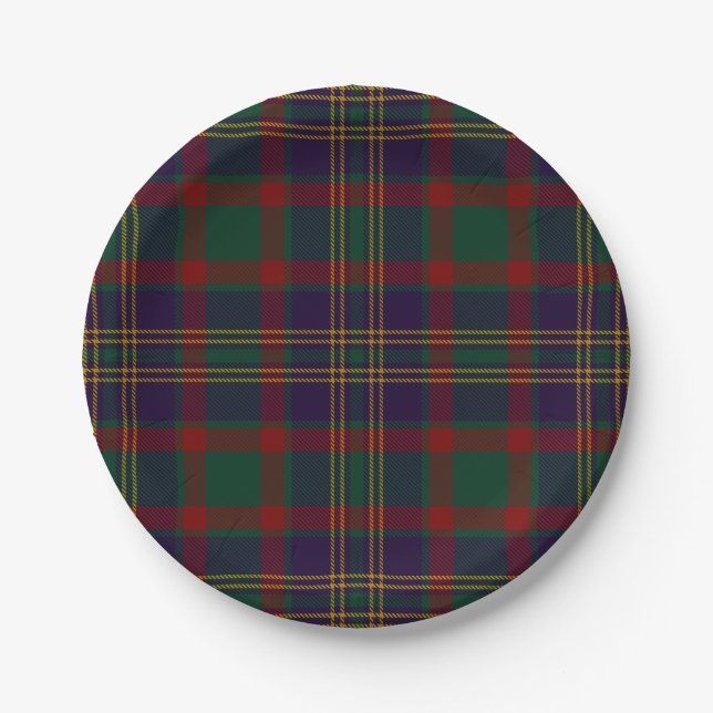 Cork County Irish Tartan Paper Plate (Front)