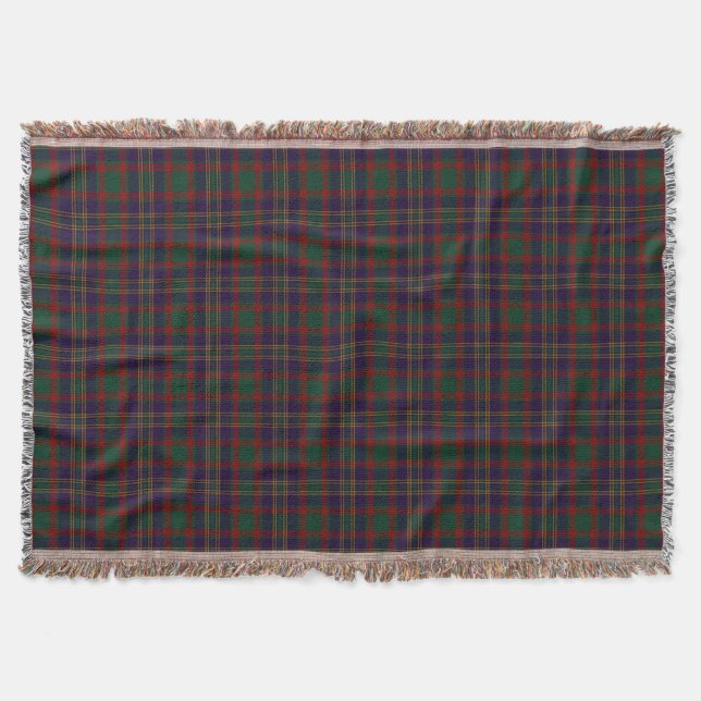 Cork County Irish Tartan Throw Blanket (Front)