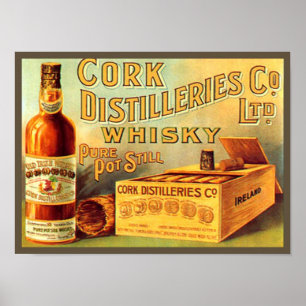 Cork Distilleries Whisky Vintage Ad Poster