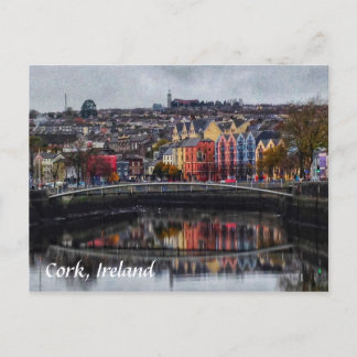 Cork Ireland, Colours in Winter Postcard