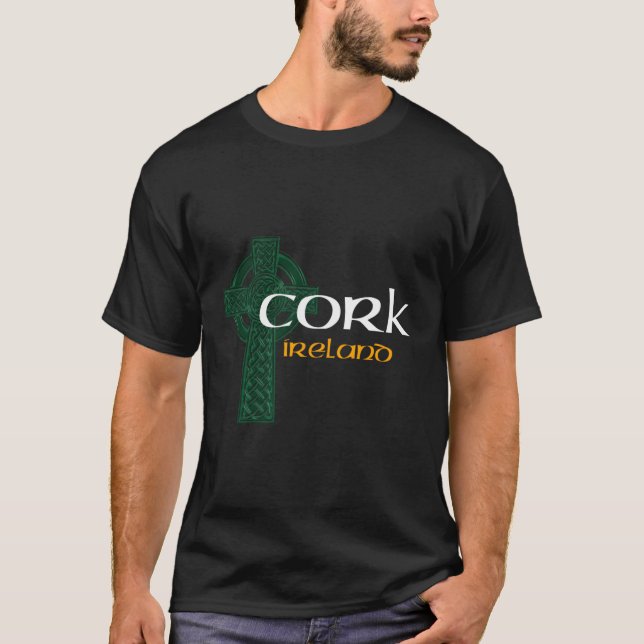 Cork Ireland County Celtic Gaelic Football And Hur T-Shirt (Front)