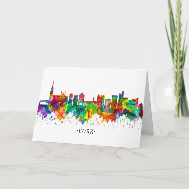 Cork Ireland  Skyline Holiday Card (Front)