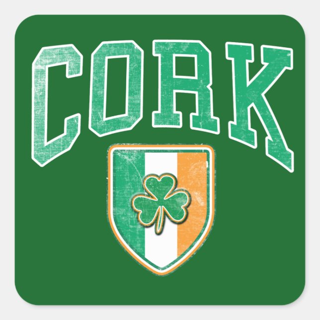 CORK Ireland Square Sticker (Front)