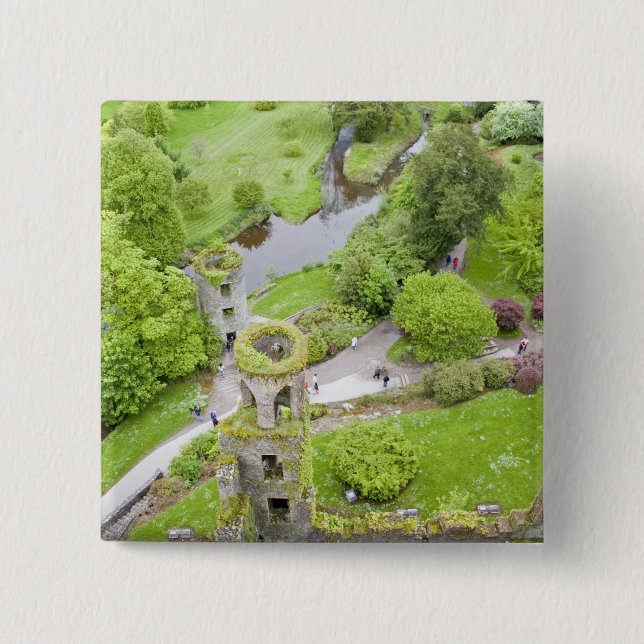 Cork, Ireland. The infamous Blarney Castle 15 Cm Square Badge (Front)