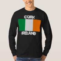 Cork, Ireland with Irish flag