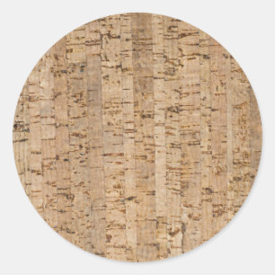 Cork oak pattern classic round sticker