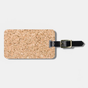 Cork oak pattern luggage tag