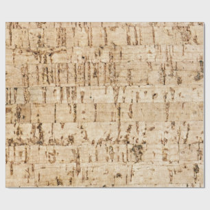 Cork oak pattern wrapping paper