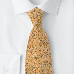 Cork Pattern Peachy Orange  Tie