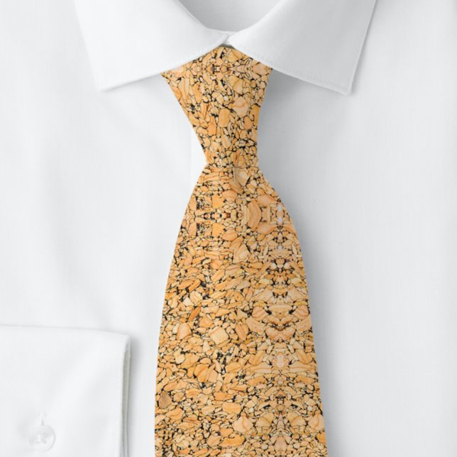 Cork Pattern Peachy Orange  Tie (Creator Uploaded)