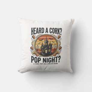 Cork Pop Halloween Haunted House Vintage Shirt_1 Cushion
