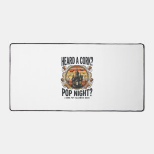 Cork Pop Halloween Haunted House Vintage Shirt_1 Desk Mat