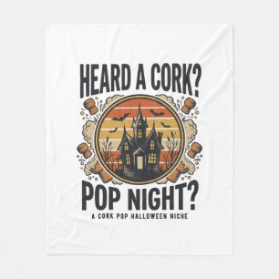 Cork Pop Halloween Haunted House Vintage Shirt_1 Fleece Blanket