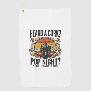 Cork Pop Halloween Haunted House Vintage Shirt_1 Golf Towel