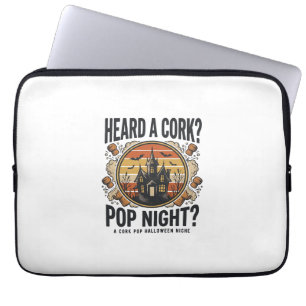 Cork Pop Halloween Haunted House Vintage Shirt_1 Laptop Sleeve