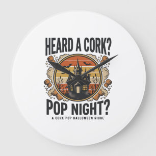 Cork Pop Halloween Haunted House Vintage Shirt_1 Large Clock