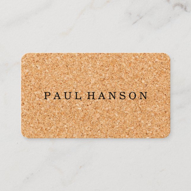 Cork Print Business Card (Front)