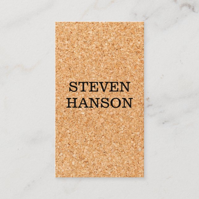 Cork Print Business Card (Front)