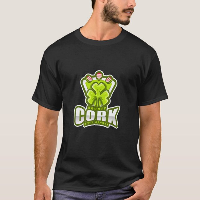 Cork Rebel County Shamrock Ireland Traditional Iri T-Shirt (Front)