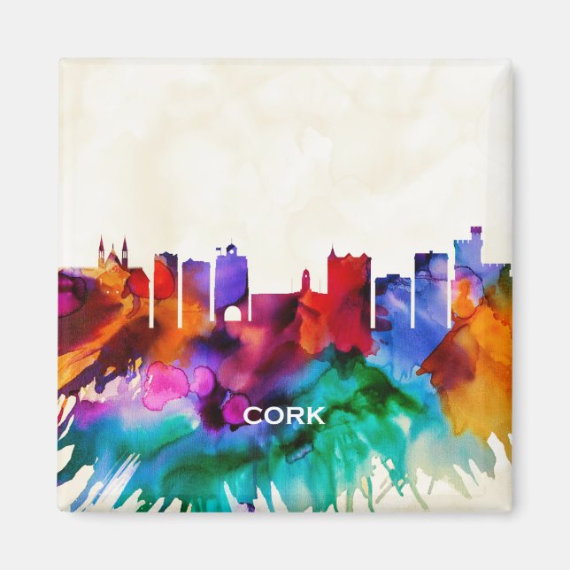 Cork Skyline Magnet (Front)