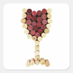 Cork Wine Glass Stickers