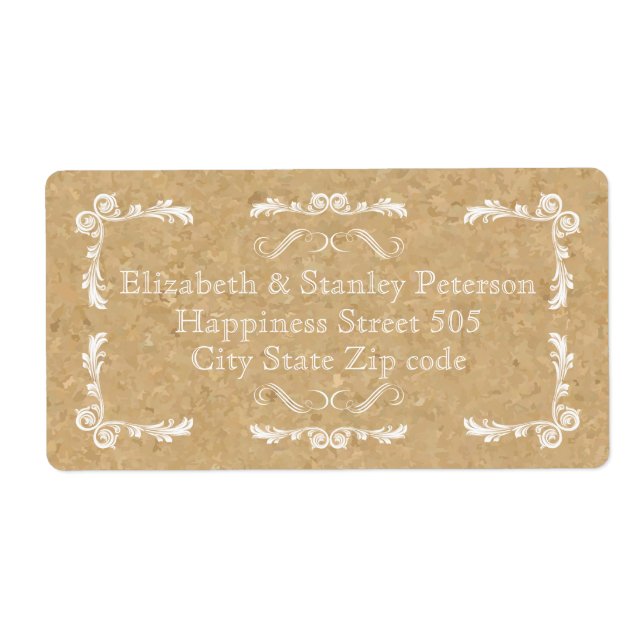 Cork with vintage frame wedding (Front)