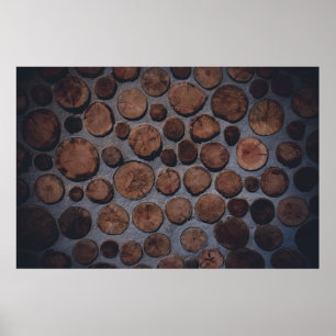 Cork wood decors poster