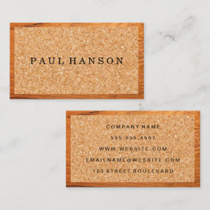Cork   Wood Grain Business Card