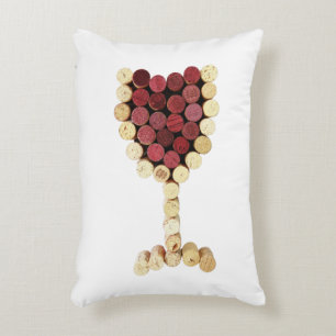 Corks Wine Glass Accent Pillow