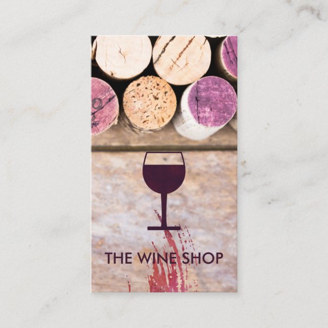 Corks | Wine Glass Business Card (Front)