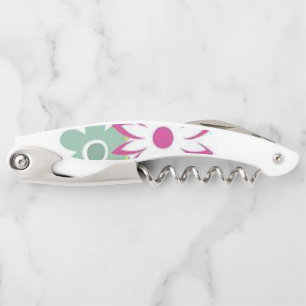 Corkscrew Bottle Opener Floral