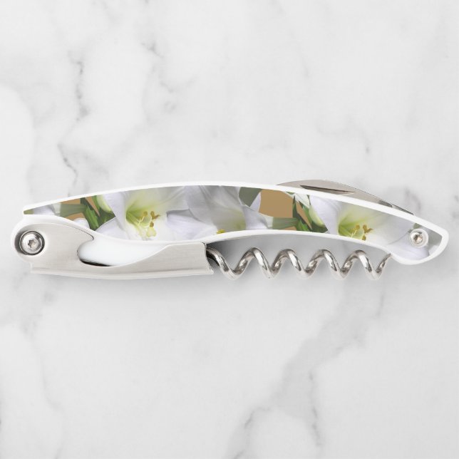 Corkscrew Bottle Opener Floral (Front)