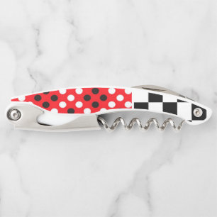 Corkscrew Bottle Opener Red Black