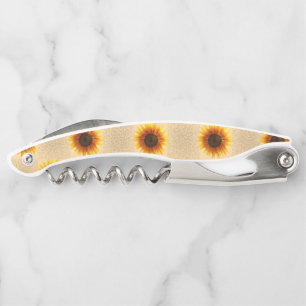 Corkscrew Bottle Opener Sunflower