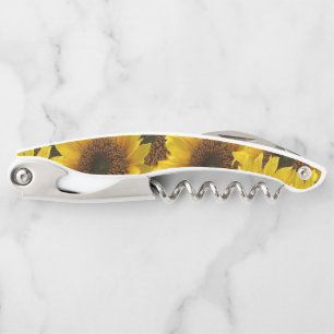 Corkscrew Bottle Opener Sunflower