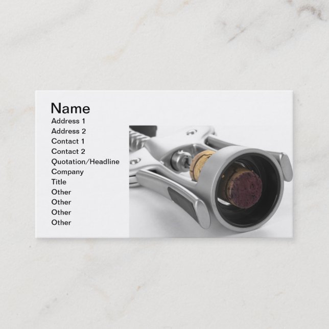 Corkscrew Business Card (Front)