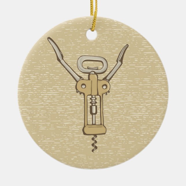 Corkscrew Ceramic Tree Decoration (Front)