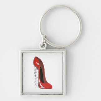 Corkscrew Heel Red Stiletto Shoe Key Ring