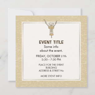 Corkscrew Invitation