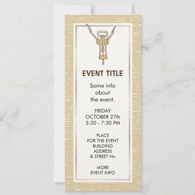 Corkscrew Invitation (Back)
