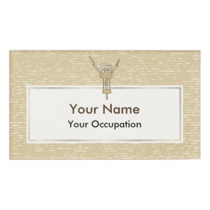 Corkscrew Name Tag