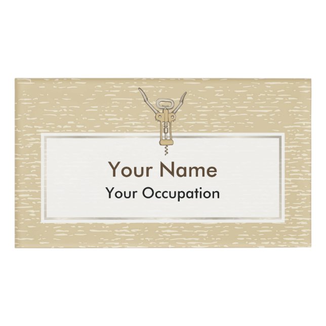Corkscrew Name Tag (Front)