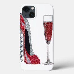 Corkscrew Red Stiletto and Champagne iPad Case
