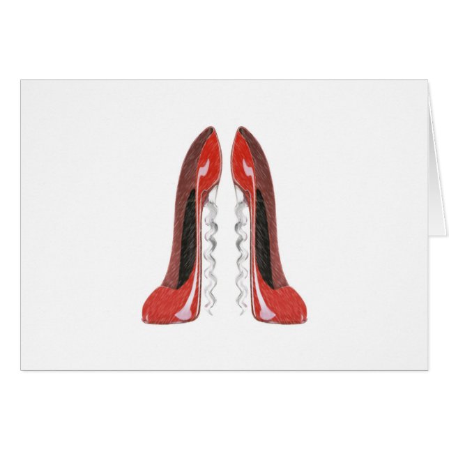 Corkscrew Red Stiletto Shoes (Front Horizontal)