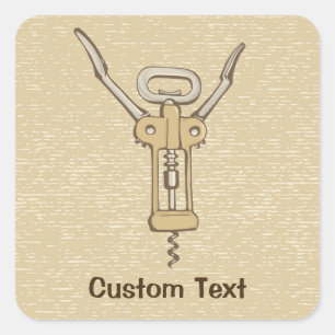 Corkscrew Square Sticker