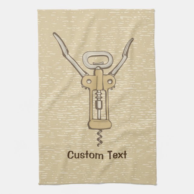 Corkscrew Tea Towel (Vertical)