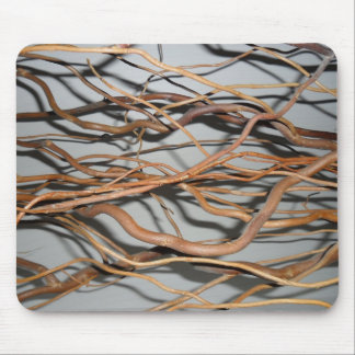 Corkscrew willow, twisted branches photo mouse mat